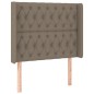 vidaXL Cabecero con LED de tela gris taupe 93x16x118/128 cm vidaXL Cabecero con LED de tela gris taupe 93x16x118/128 cm