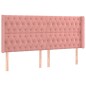 vidaXL Cabecero con LED de terciopelo rosa 203x16x118/128 cm vidaXL Cabecero con LED de terciopelo rosa 203x16x118/128 cm