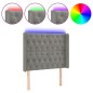 vidaXL Cabecero con LED de terciopelo gris claro 93x16x118/128 cm vidaXL Cabecero con LED de terciopelo gris claro 93x16x118/128 cm