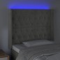 vidaXL Cabecero con LED de terciopelo gris claro 93x16x118/128 cm vidaXL Cabecero con LED de terciopelo gris claro 93x16x118/128 cm