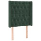vidaXL Cabecero con LED de terciopelo verde oscuro 83x16x118/128 cm vidaXL Cabecero con LED de terciopelo verde oscuro 83x16x118/128 cm