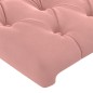 vidaXL Cabecero con LED de terciopelo rosa 163x16x118/128 cm vidaXL Cabecero con LED de terciopelo rosa 163x16x118/128 cm