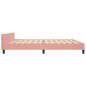 vidaXL Estructura de cama con cabecero de terciopelo rosa 200x200 cm vidaXL Estructura de cama con cabecero de terciopelo rosa 200x200 cm