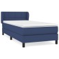 vidaXL Cama box spring con colchón tela azul 90x190 cm vidaXL Cama box spring con colchón tela azul 90x190 cm