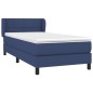 vidaXL Cama box spring con colchón tela azul 90x190 cm vidaXL Cama box spring con colchón tela azul 90x190 cm
