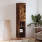 vidaXL Aparador de madera contrachapada roble ahumado 34,5x34x180 cm vidaXL Aparador de madera contrachapada roble ahumado 34,5x34x180 cm