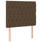 vidaXL Cama box spring con colchón tela marrón oscuro 100x200 cm vidaXL Cama box spring con colchón tela marrón oscuro 100x200 cm