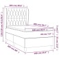 vidaXL Cama box spring con colchón tela marrón oscuro 100x200 cm vidaXL Cama box spring con colchón tela marrón oscuro 100x200 cm