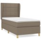 vidaXL Cama box spring con colchón tela gris taupe 80x200 cm vidaXL Cama box spring con colchón tela gris taupe 80x200 cm