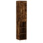 vidaXL Aparador de madera contrachapada roble ahumado 34,5x34x180 cm vidaXL Aparador de madera contrachapada roble ahumado 34,5x34x180 cm