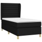 vidaXL Cama box spring con colchón tela negro 80x200 cm vidaXL Cama box spring con colchón tela negro 80x200 cm