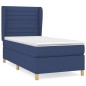 vidaXL Cama box spring con colchón tela azul 90x190 cm vidaXL Cama box spring con colchón tela azul 90x190 cm