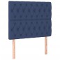 vidaXL Cama box spring con colchón tela azul 100x200 cm vidaXL Cama box spring con colchón tela azul 100x200 cm