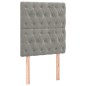 vidaXL Cama box spring con colchón terciopelo gris claro 80x200 cm vidaXL Cama box spring con colchón terciopelo gris claro 80x200 cm