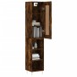 vidaXL Aparador de madera contrachapada roble ahumado 34,5x34x180 cm vidaXL Aparador de madera contrachapada roble ahumado 34,5x34x180 cm