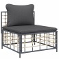 vidaXL Juego de muebles de jardín 5 pzas cojines antracita ratán PE vidaXL Juego de muebles de jardín 5 pzas cojines antracita ratán PE