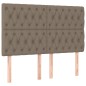 vidaXL Cama box spring con colchón tela gris taupe 140x190 cm vidaXL Cama box spring con colchón tela gris taupe 140x190 cm