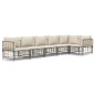 vidaXL Juego de muebles de jardín 6 pzas cojines antracita ratán PE vidaXL Juego de muebles de jardín 6 pzas cojines antracita ratán PE