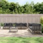 vidaXL Juego de muebles de jardín 9 pzas y cojines ratán PE antracita vidaXL Juego de muebles de jardín 9 pzas y cojines ratán PE antracita