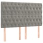vidaXL Cama box spring con colchón terciopelo gris claro 140x190 cm vidaXL Cama box spring con colchón terciopelo gris claro 140x190 cm