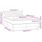 vidaXL Cama box spring con colchón LED tela gris taupe 140x200 cm vidaXL Cama box spring con colchón LED tela gris taupe 140x200 cm