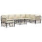 vidaXL Juego de muebles de jardín 8 pzas y cojines ratán PE antracita vidaXL Juego de muebles de jardín 8 pzas y cojines ratán PE antracita