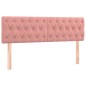 vidaXL Cama box spring colchón y LED terciopelo rosa 140x190 cm vidaXL Cama box spring colchón y LED terciopelo rosa 140x190 cm