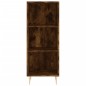 vidaXL Aparador de madera contrachapada roble ahumado 34,5x34x180 cm vidaXL Aparador de madera contrachapada roble ahumado 34,5x34x180 cm