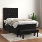 vidaXL Cama box spring con colchón terciopelo negro 80x200 cm vidaXL Cama box spring con colchón terciopelo negro 80x200 cm