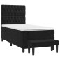 vidaXL Cama box spring con colchón terciopelo negro 80x200 cm vidaXL Cama box spring con colchón terciopelo negro 80x200 cm