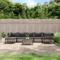 vidaXL Juego de muebles de jardín 8 pzas y cojines ratán PE antracita vidaXL Juego de muebles de jardín 8 pzas y cojines ratán PE antracita