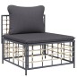 vidaXL Juego de muebles de jardín 8 pzas y cojines ratán PE antracita vidaXL Juego de muebles de jardín 8 pzas y cojines ratán PE antracita