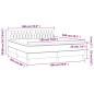 vidaXL Cama box spring con colchón tela marrón oscuro 180x200 cm