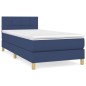 vidaXL Cama box spring con colchón tela azul 90x190 cm vidaXL Cama box spring con colchón tela azul 90x190 cm