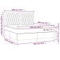 vidaXL Cama box spring con colchón tela marrón oscuro 180x200 cm vidaXL Cama box spring con colchón tela marrón oscuro 180x200 cm