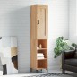 vidaXL Aparador de madera contrachapada roble Sonoma 34,5x34x180 cm vidaXL Aparador de madera contrachapada roble Sonoma 34,5x34x180 cm