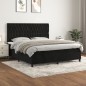 vidaXL Cama box spring con colchón terciopelo negro 180x200 cm vidaXL Cama box spring con colchón terciopelo negro 180x200 cm