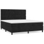 vidaXL Cama box spring con colchón terciopelo negro 180x200 cm vidaXL Cama box spring con colchón terciopelo negro 180x200 cm