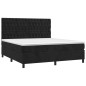 vidaXL Cama box spring con colchón terciopelo negro 180x200 cm vidaXL Cama box spring con colchón terciopelo negro 180x200 cm