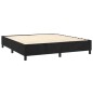 vidaXL Cama box spring con colchón terciopelo negro 180x200 cm vidaXL Cama box spring con colchón terciopelo negro 180x200 cm