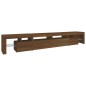 vidaXL Mueble de TV con luces LED marrón roble 260x36,5x40 cm vidaXL Mueble de TV con luces LED marrón roble 260x36,5x40 cm