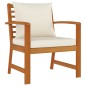 vidaXL Juego comedor de jardín 4 pzas con cojines madera maciza acacia vidaXL Juego comedor de jardín 4 pzas con cojines madera maciza acacia