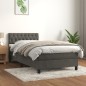 vidaXL Cama box spring con colchón terciopelo gris oscuro 90x190 cm vidaXL Cama box spring con colchón terciopelo gris oscuro 90x190 cm