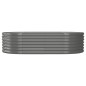 vidaXL Jardinera arriate acero recubrimiento polvo gris 152x80x36 cm vidaXL Jardinera arriate acero recubrimiento polvo gris 152x80x36 cm