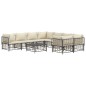 vidaXL Juego de muebles de jardín 9 pzas y cojines ratán PE antracita vidaXL Juego de muebles de jardín 9 pzas y cojines ratán PE antracita
