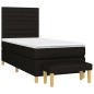 vidaXL Cama box spring con colchón tela negro 80x200 cm vidaXL Cama box spring con colchón tela negro 80x200 cm