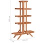 vidaXL Soporte para plantas de madera maciza de abeto 83x25x132 cm vidaXL Soporte para plantas de madera maciza de abeto 83x25x132 cm
