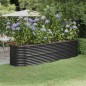 vidaXL Jardinera arriate acero recubierto polvo antracita 296x80x68 cm