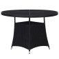 vidaXL Mesa de jardín 110x74 cm ratán sintético negro vidaXL Mesa de jardín 110x74 cm ratán sintético negro