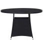 vidaXL Mesa de jardín 110x74 cm ratán sintético negro vidaXL Mesa de jardín 110x74 cm ratán sintético negro